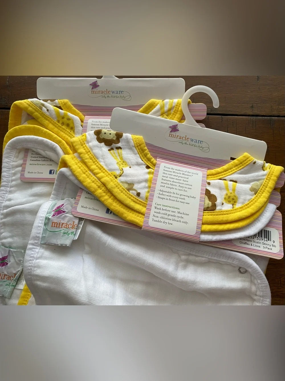 •NEW•{2 SETS} Miracle Ware Skinny Bib 3-Pack Set Bundle